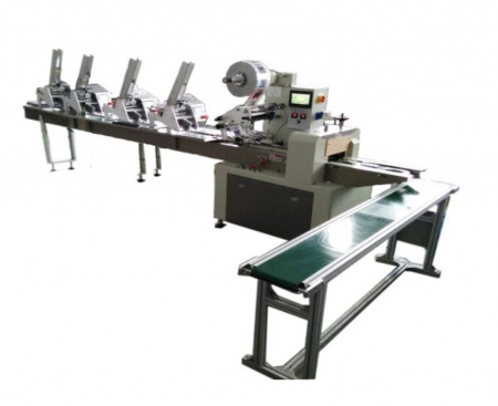 Линия для упаковки карт и вкладышей в флоупак пакеты 