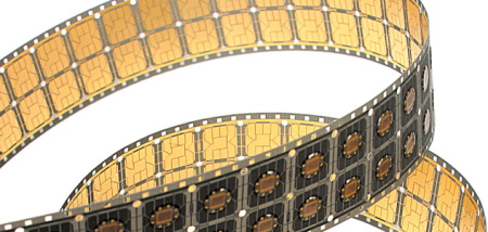 35 мм ленты с контактными площадками для разварки чип модулей